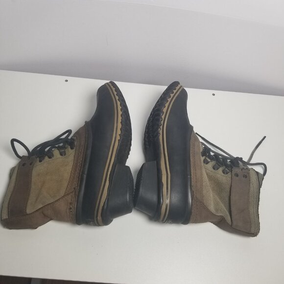 Sorel Womens Black Brown Winter Fancy Lace ll Hiking Winter & Rain Boots Sz 7 - Picture 7 of 15